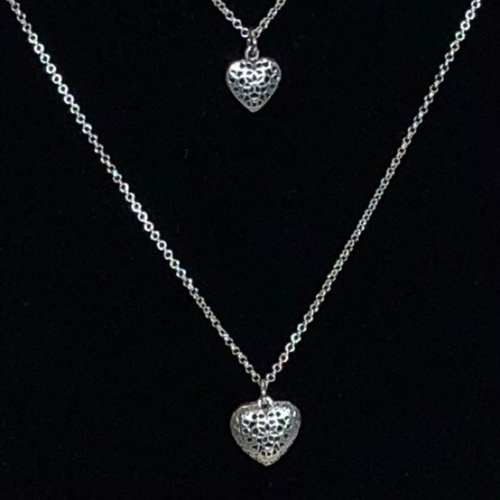 Ilaria Peru Heart Doble Necklace & Earrings 950 - Picture 2 of 9